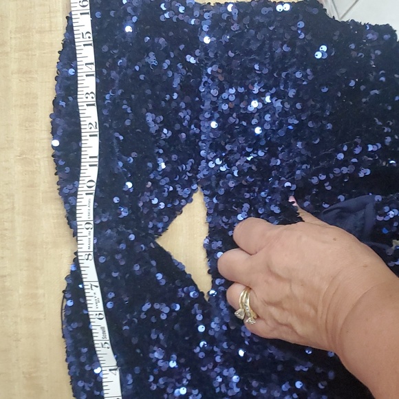 Princess Polly Club Classic Strapless Blue Sequin Dress - Picture 10 of 11